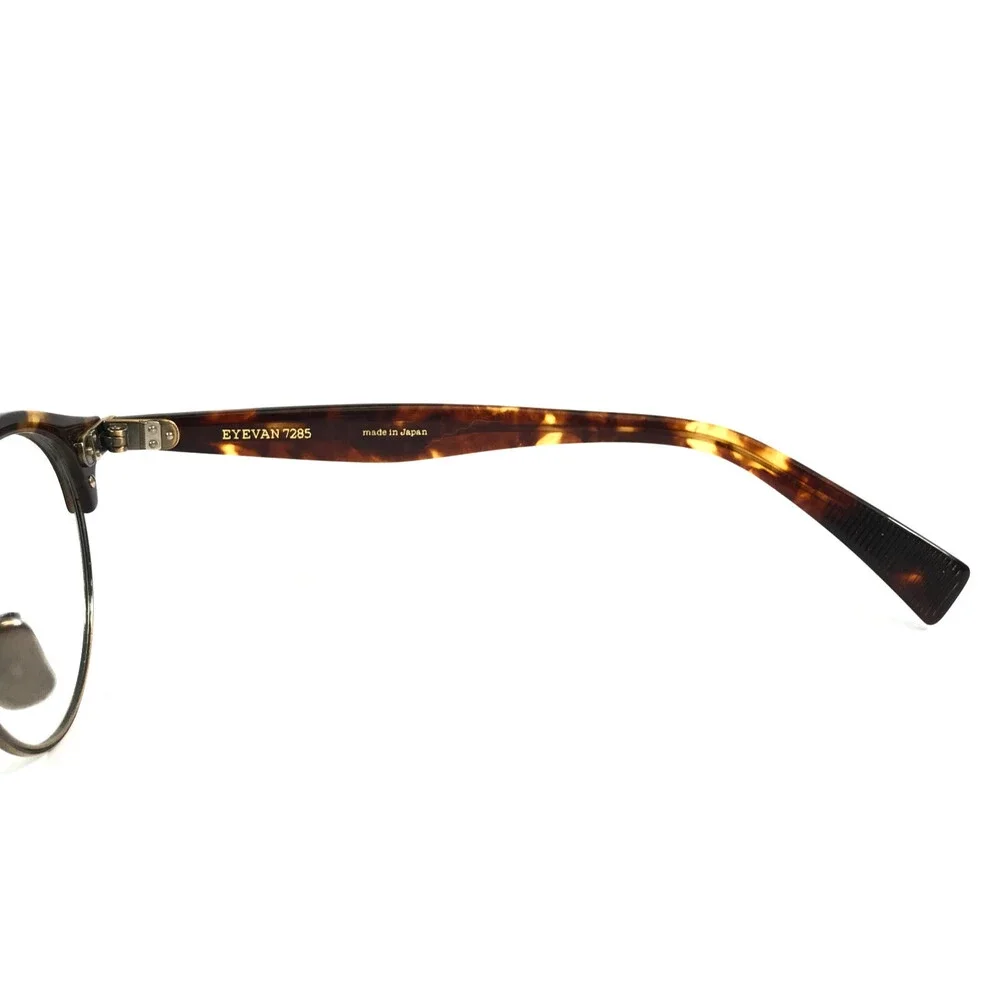 Eyevan Eyeglasses Frames 643 c.301901 Tortoise Gold Square Full Rim 47-23-147